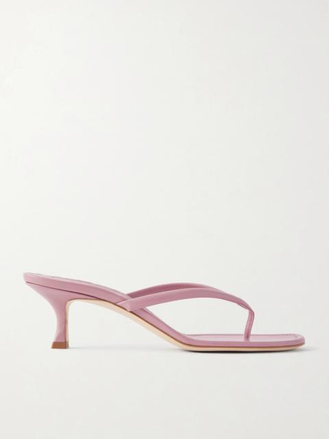 Manolo Blahnik Paterno 50 Leather Thong Sandals