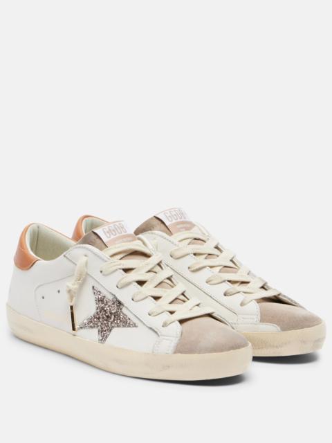 Golden Goose Super-Star glitter leather sneakers