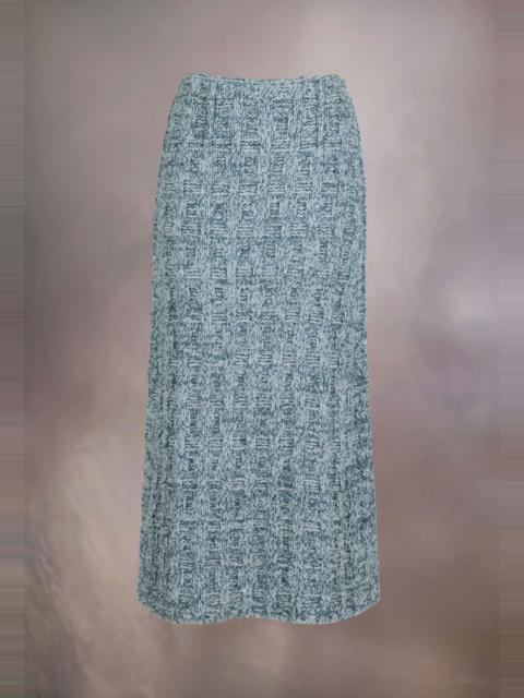 Denim boucle knit skirt