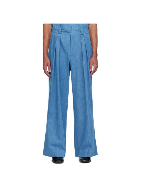 KING & TUCKFIELD Blue Wide-Leg Jeans