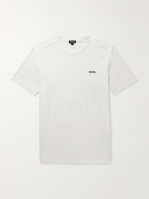 ZEGNA Slim-Fit Logo-Embroidered Cotton-Jersey T-Shirt