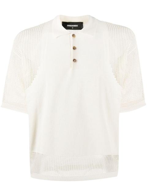 DSQUARED2 mesh-insert short sleeved polo shirt