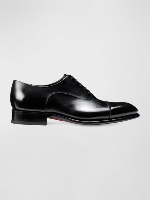 Santoni Men's Isaac Cap-Toe Leather Oxford Shoes