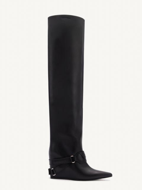 courrèges WEDGED LEATHER BOOTS