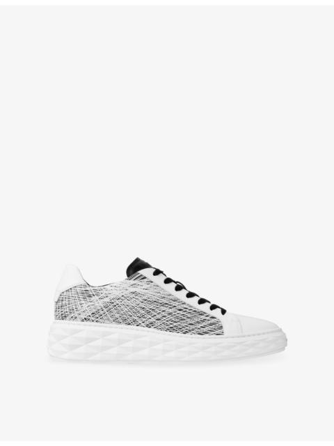 JIMMY CHOO Diamond Light Maxi Mesh and Leather Trainers