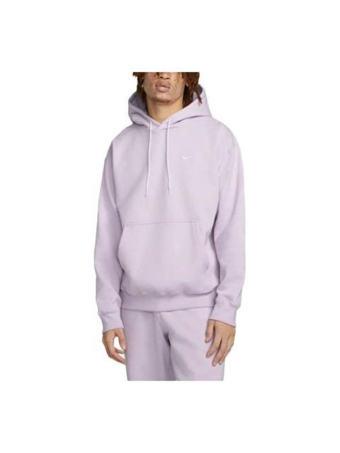 Nike Men's Nike Small Logo Loose Long Sleeves Pullover Hooded Sports Purple CV0552-530