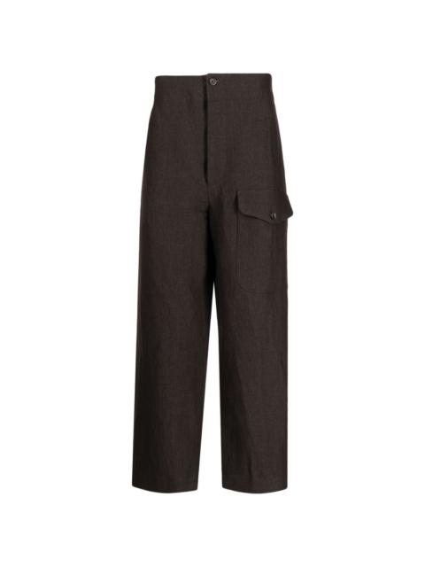 UMA WANG Paxton herringbone-pattern trousers