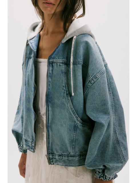 FREE PEOPLE We The Free Iggy Hooded Denim Jacket