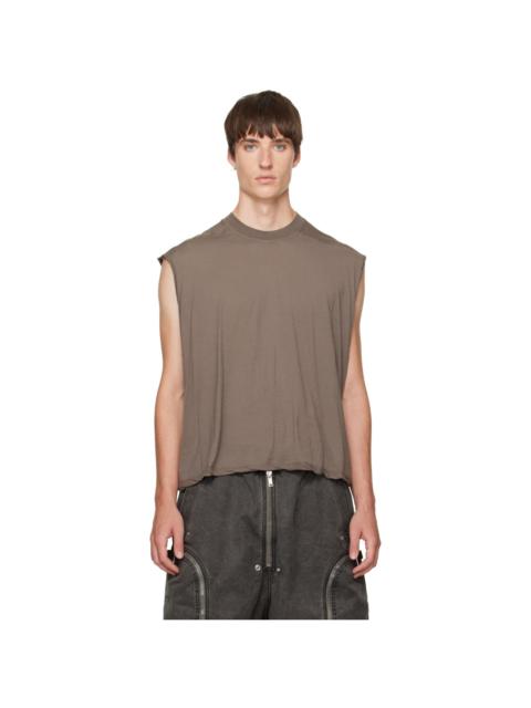 Rick Owens DRKSHDW Taupe Tower Cropped Tarp T-shirt
