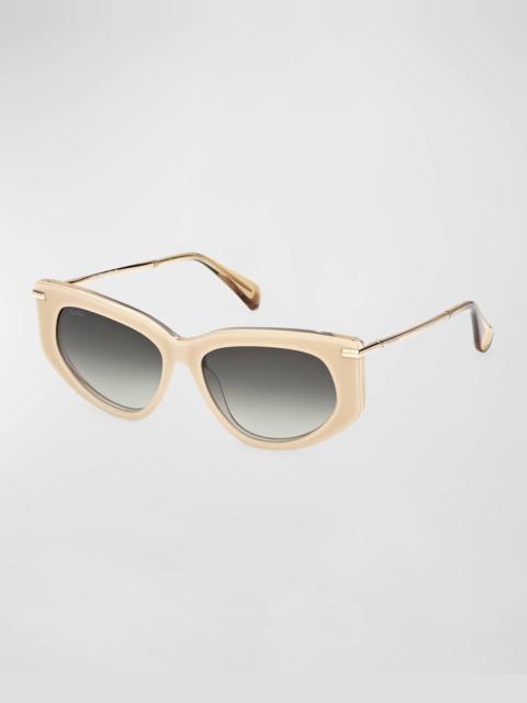 Max Mara Beth Acetate & Metal Cat-Eye Sunglasses