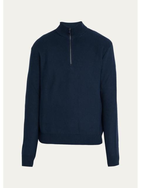 Ralph Lauren Men's Cotton Waffle Knit Half-Zip Sweater
