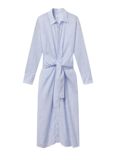 A.L.C. Mila Striped Linen Midi Dress