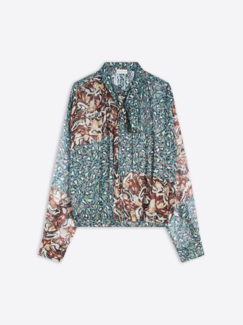 Dries Van Noten DRAWSTRING SILK BLOUSE