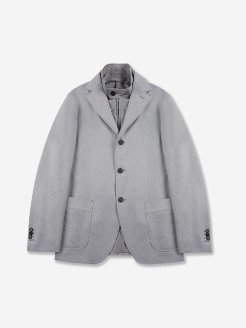 SLOWEAR Regular fit wool and cotton drill jacket