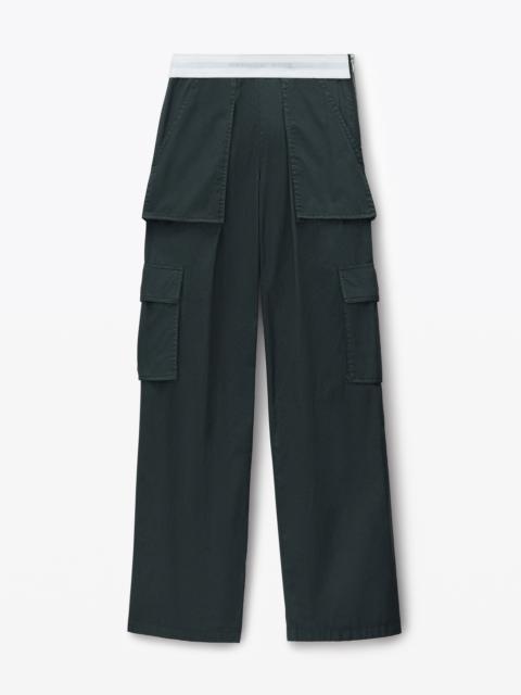 Alexander Wang Mid-Rise Cargo Rave Pants in Cotton Twill