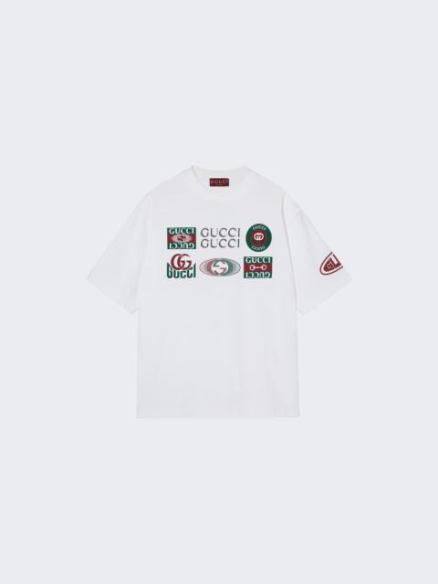 GUCCI Multi-logo T-shirt White