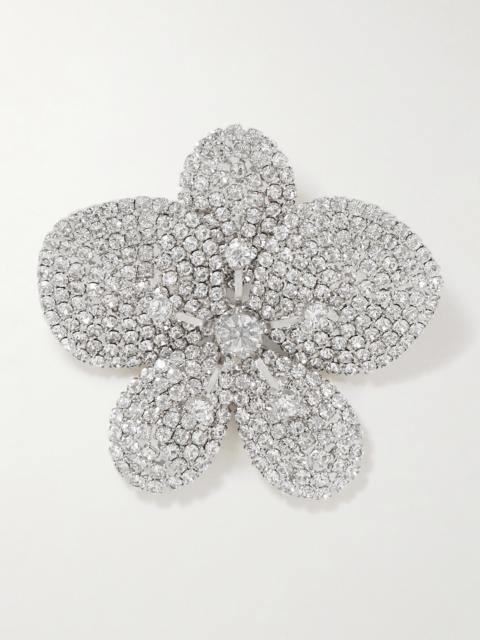 Jennifer Behr Kiarra Rhodium-plated Crystal Brooch