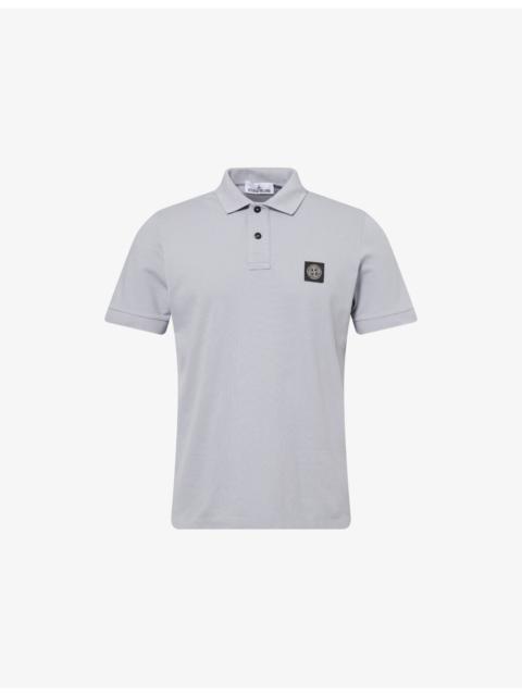 Stone Island Logo-Patch Stretch-Cotton Polo Shirt