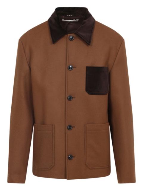 Marni textured-collar pocket jacket