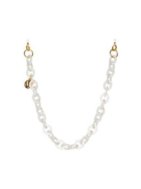 LINDA FARROW WHITE OVAL ACETATE CHAIN