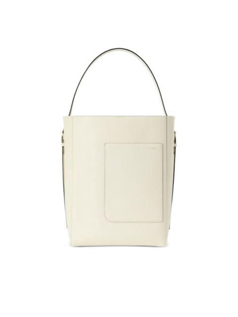 Valextra mini leather bucket bag