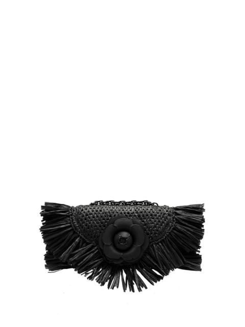 Oscar de la Renta RAFFIA FRINGE TRO BAG