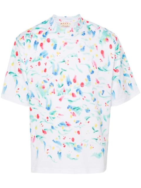 Marni paint-splatter cotton T-shirt