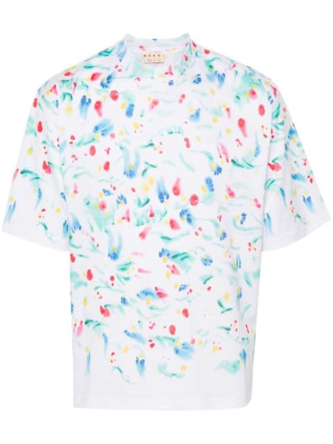 Marni paint-splatter cotton T-shirt