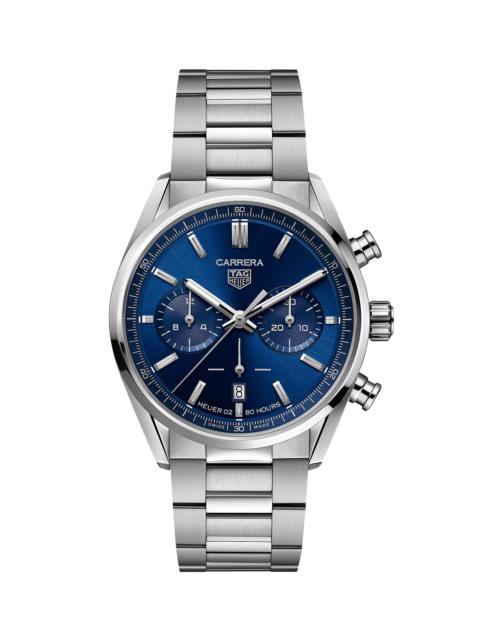 TAG Heuer Men's Carrera Elegance 42MM Stainless Steel Bracelet Automatic Chronograph Watch - Stainless Steel