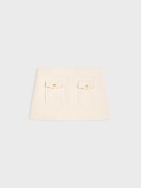 CELINE bandeau mini skirt in boutis cotton