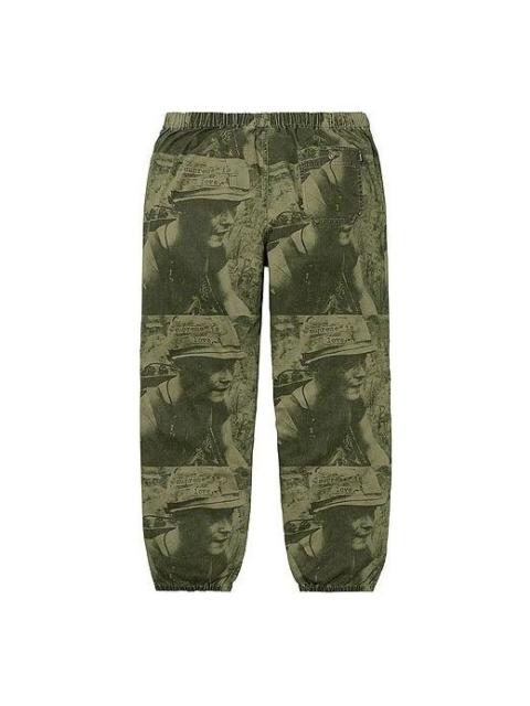 Supreme Supreme FW19 Week 1 Supreme Is Love Skate Pant Printing Long Pants Unisex Green SUP-FW19-178