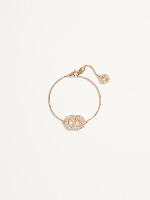 Valentino VLOGO SIGNATURE METAL AND SWAROVSKI® CRYSTAL BRACELET