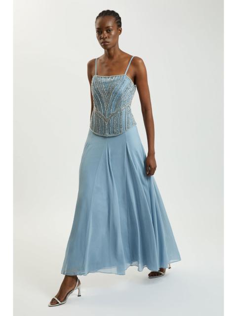 KAREN MILLEN Petite Crystal Corset Maxi Dress