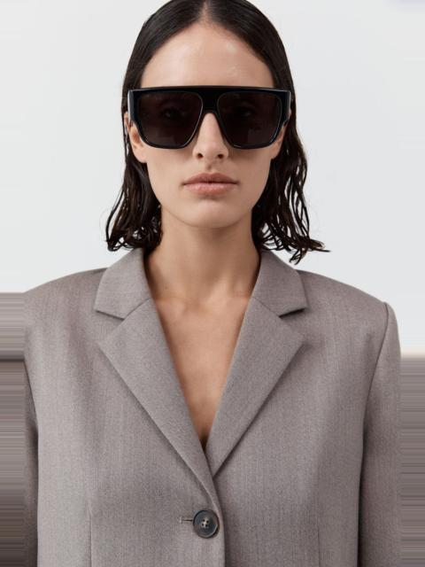 ST. AGNI Linea Oversized Sunglasses - Black/Grey