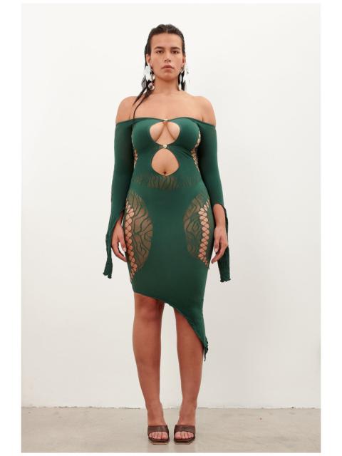 POSTER GIRL CHARLOTTE DRESS FOREST GREEN