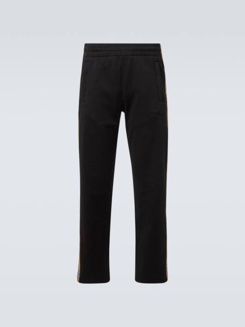 Burberry Burberry Check cotton-blend jersey track pants