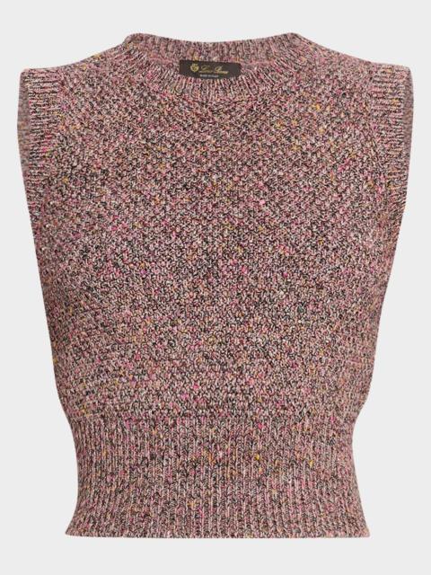 Loro Piana Ispra Sleeveless Tweed-Knit Sweater