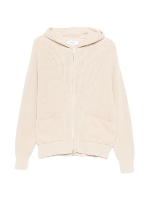 LARDINI hooded zip-up cardigan