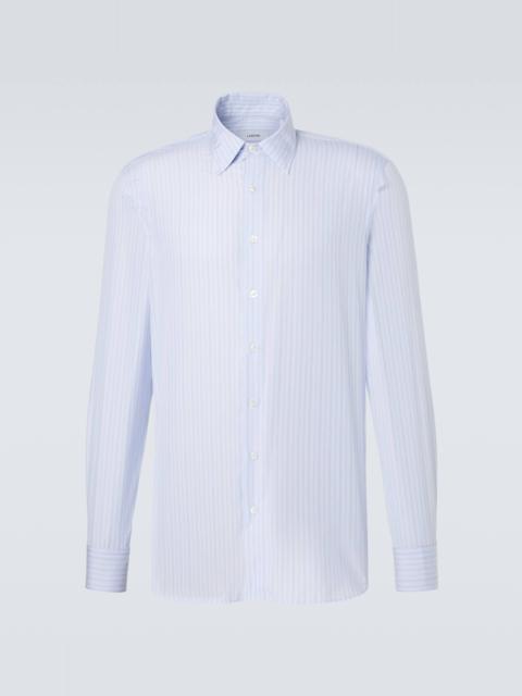LARDINI Striped cotton poplin shirt