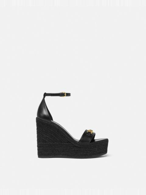 VERSACE Medusa '95 Leather Wedge Sandals 120 mm