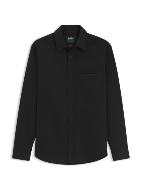 BOSS BOSS X ASTON MARTIN RELAXED-FIT OVERSHIRT IN STRETCH COTTON