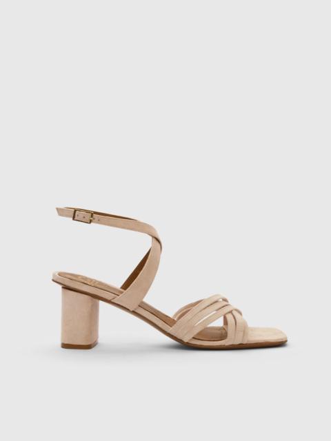 ATP ATELIER Ledro Cipria Suede Heeled Sandals