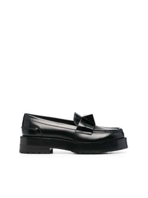 Rockstud platform loafers