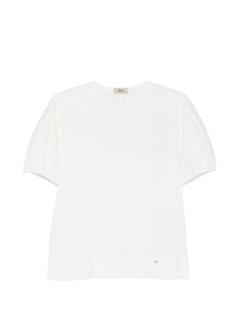 Herno pleated short-sleeve T-shirt
