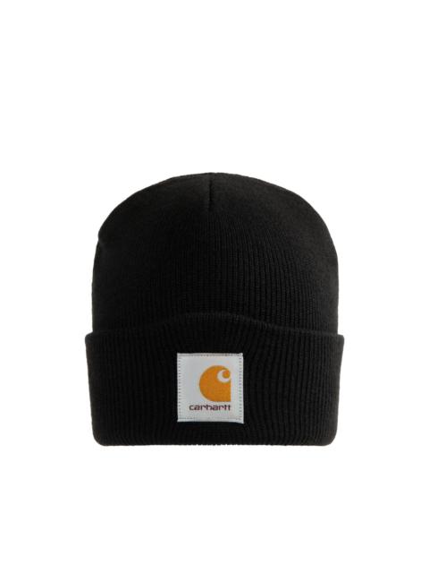Carhartt ribbed logo-patch beanie