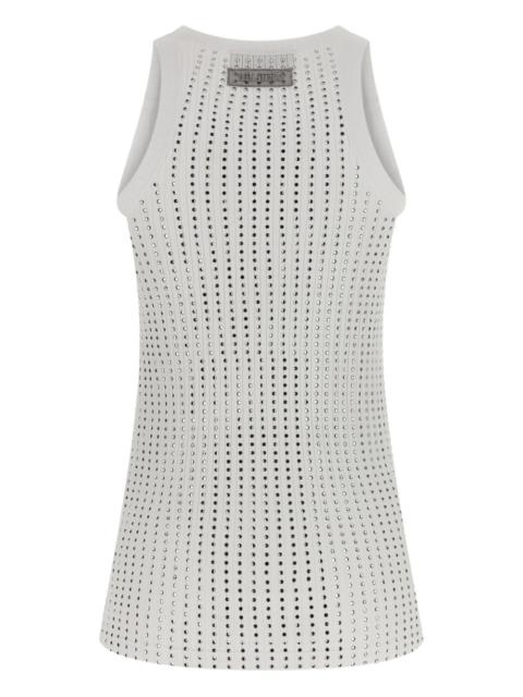 THE ATTICO ribbed crystal-embellished tank top
