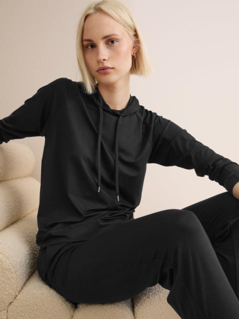 Derek Rose Basel Micro Modal Hoodie Black