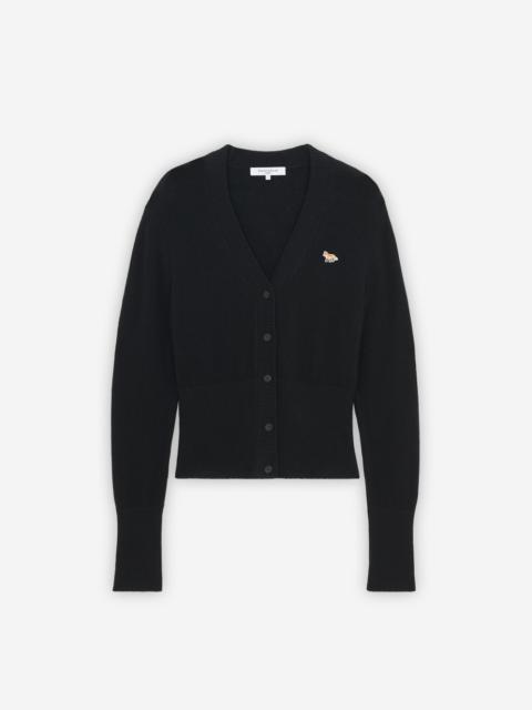 Maison Kitsuné BABY FOX PATCH FITTED V-NECK CARDIGAN
