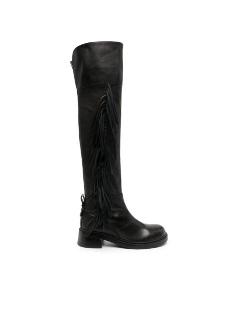 See by Chloé knee-length fringed leather boots