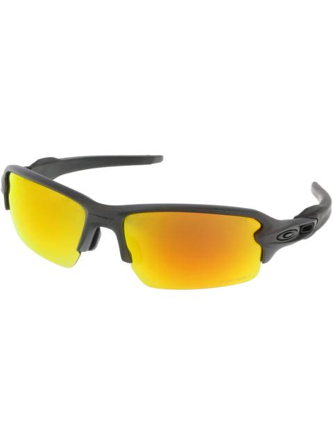 OAKLEY Oakley Flak 2.0 Rectangular Sunglasses Steel Grey/Prizm Ruby Orange (0OO9271)